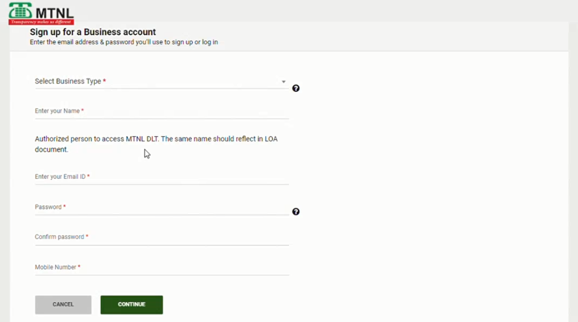 MTNL DLT Registration Process - 8 Easy Steps