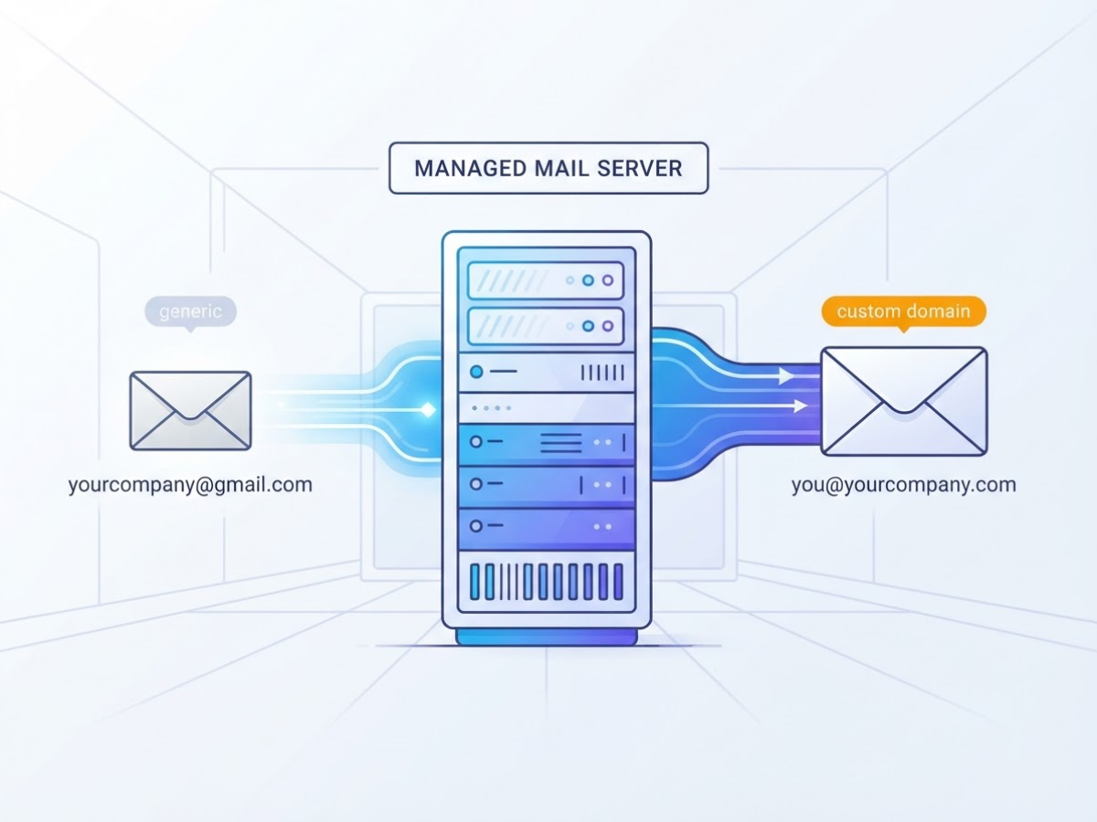 What Is Business Email Hosting, covering explain hosted mailboxes custom domains webmail.