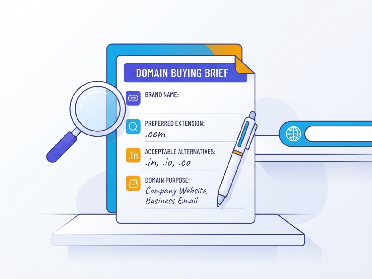How to Choose the Best Domain Registrar Step by Step, covering write down the brand name preferred.
